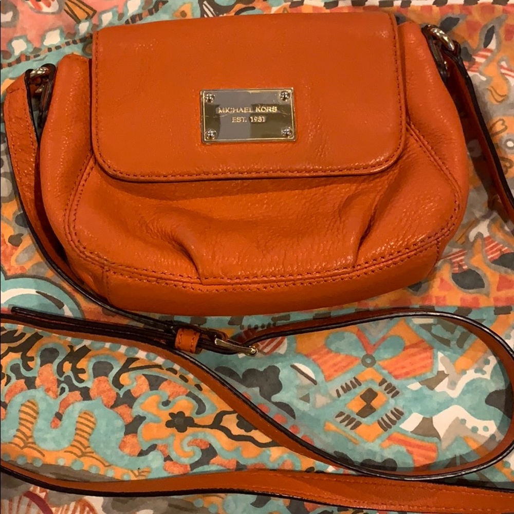 Michael Kors Orange crossbody purse